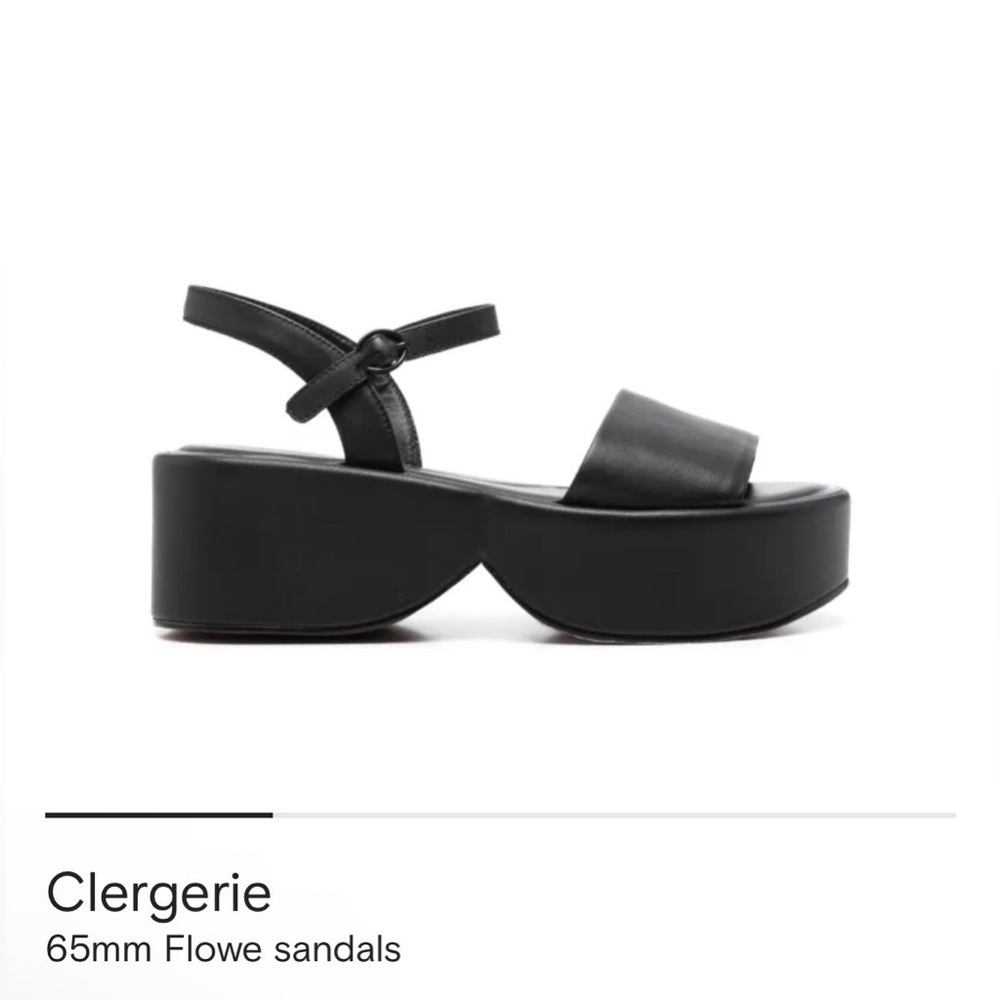 NEW Robert Clergerie $922 Black Flatform Sandals